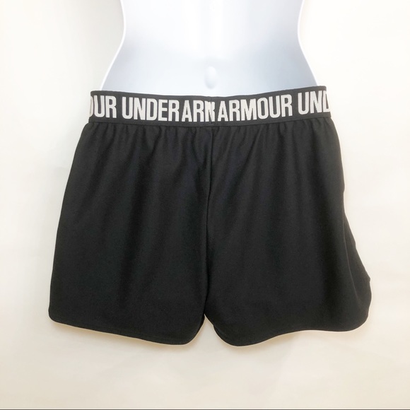 🦃Under Armour Play Up 2.0 Shorts Black and Gray - Picture 2 of 8